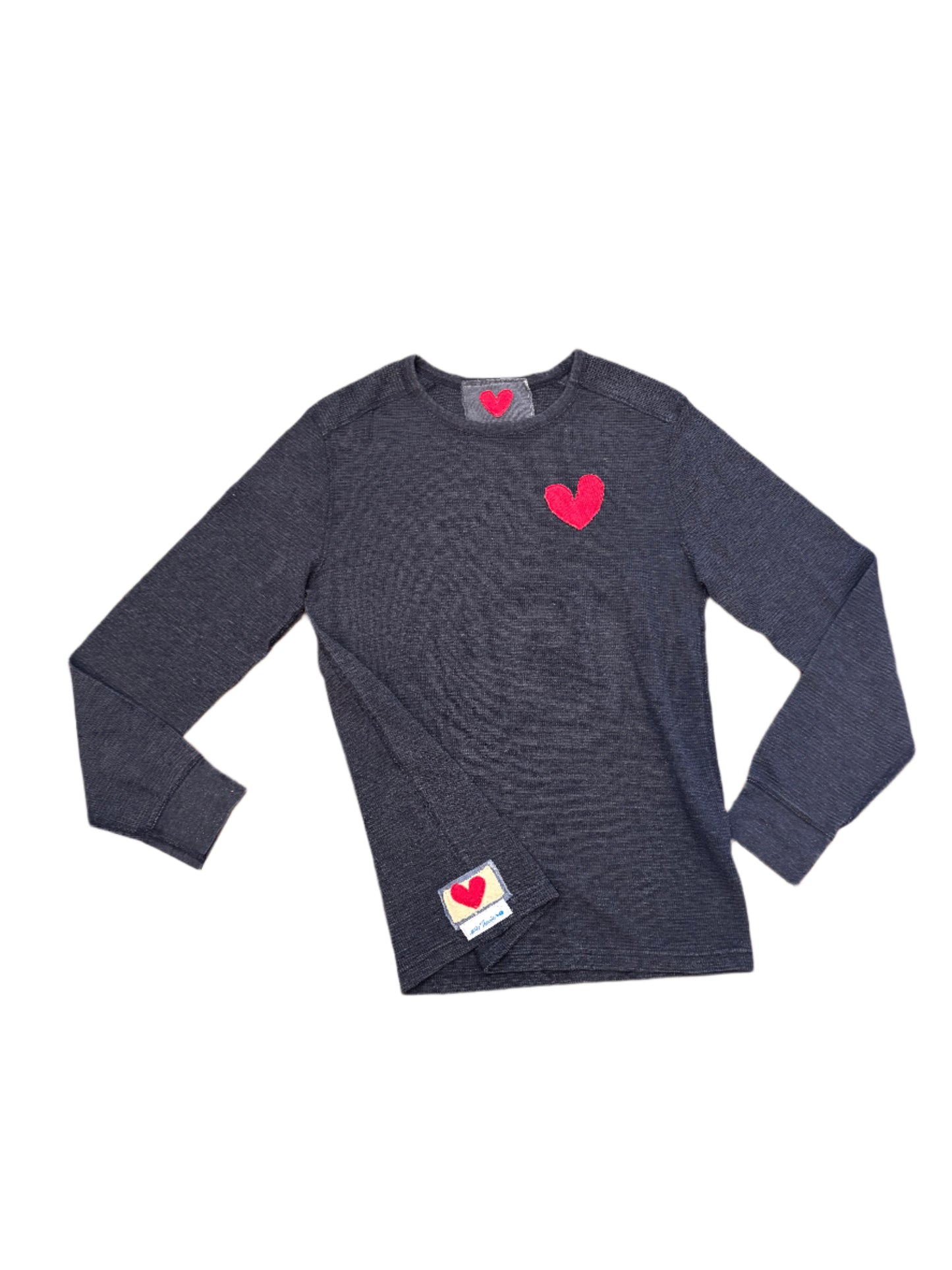 waffle heart long sleeve - 100% UPCYCLED