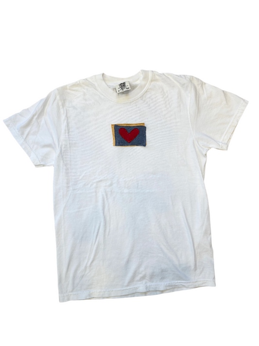 heart tag t shirt