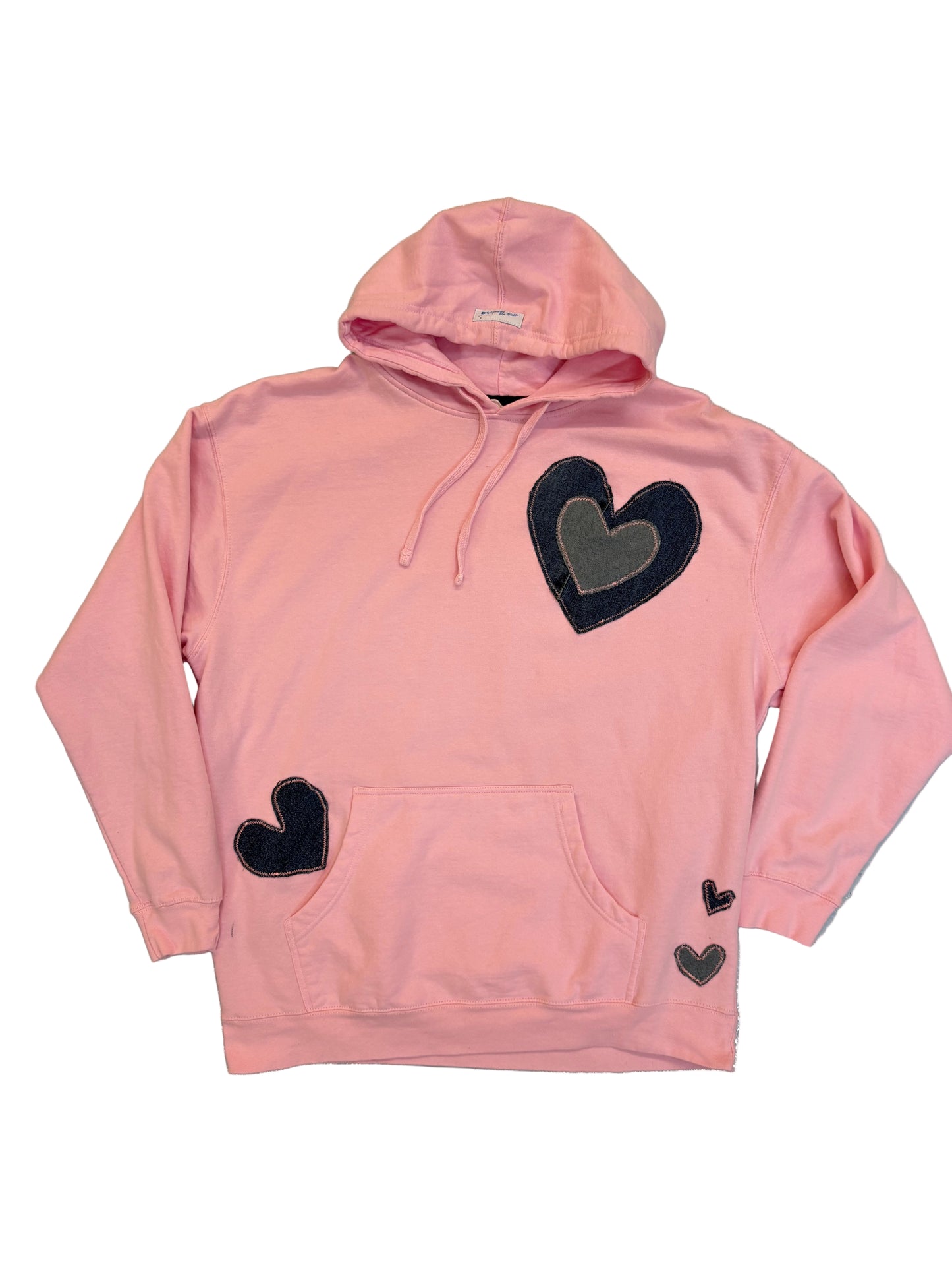 𓍲 denim hearts hoodie (XL)