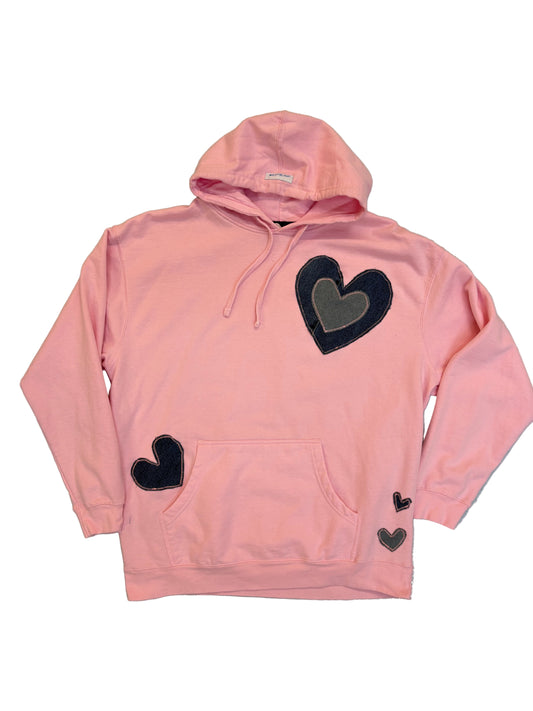 𓍲 denim hearts hoodie (XL)