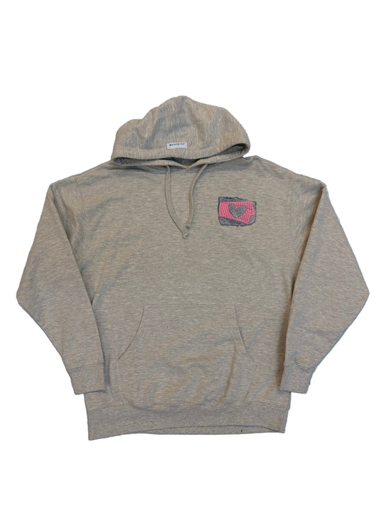 floating hearts hoodie (L)