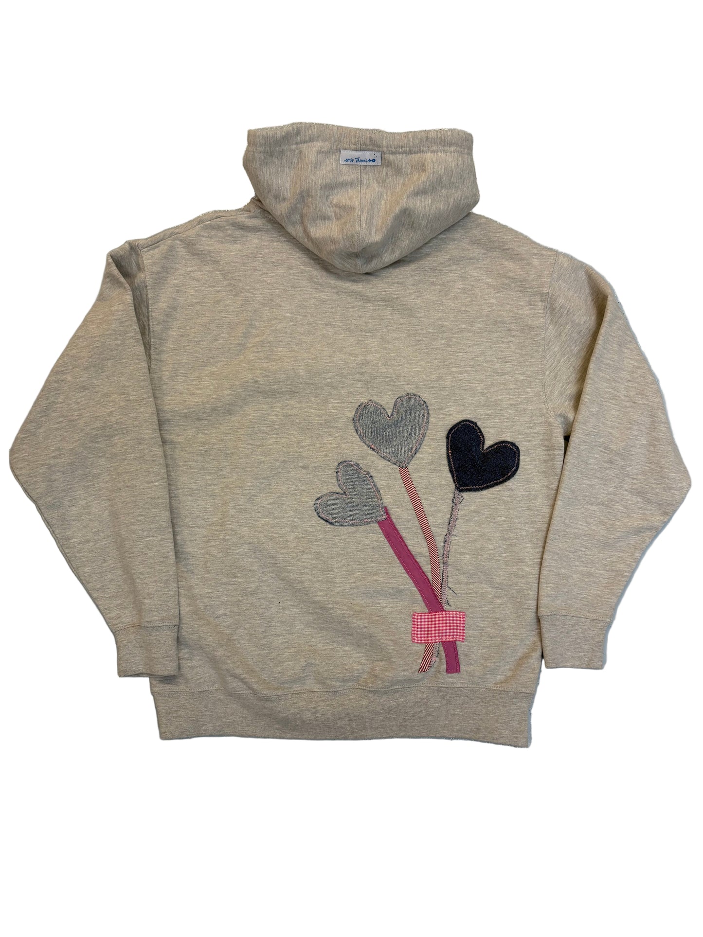 floating hearts hoodie (L)