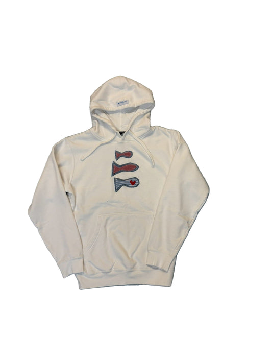 the three fish hoodie (S)