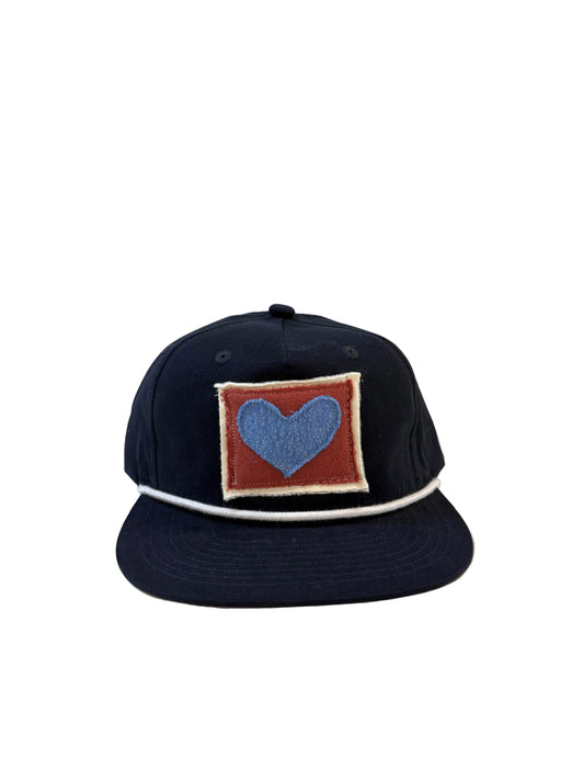 heart patch hat